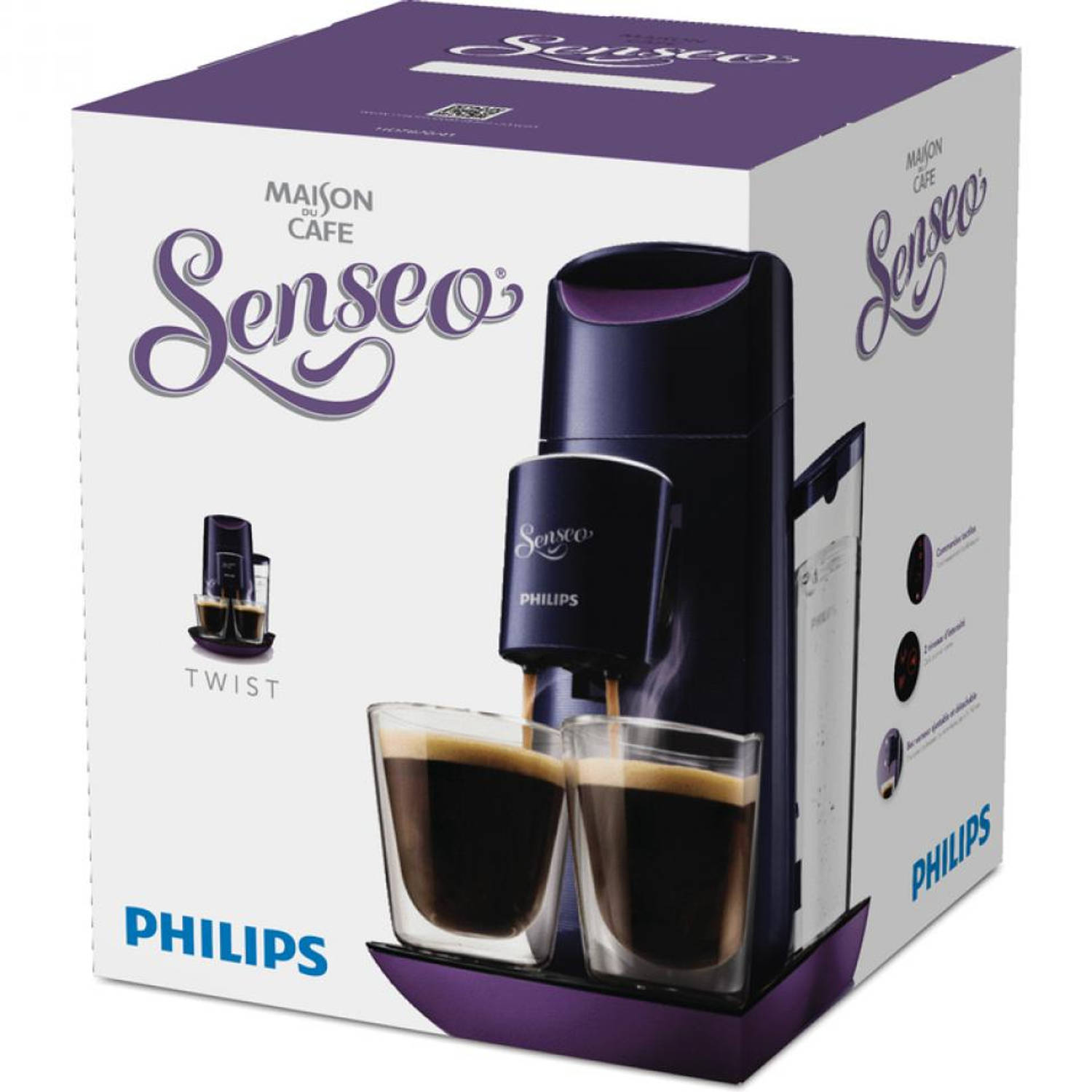 Attent Merchandiser strijd Philips SENSEO® Twist koffiepadmachine HD7870/41 - paars | Blokker
