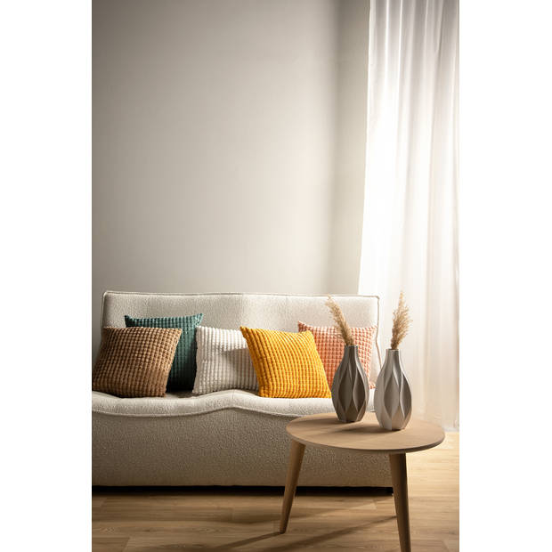 Dutch Decor - ROME - Kussenhoes 45x45 cm - 100% polyester - effen kleur - Pumice Stone - beige