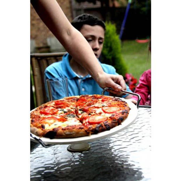 KitchenCraft - Pizza set - pizzasteen, mes en serveerrek - Italian Collection Kitchen Craft