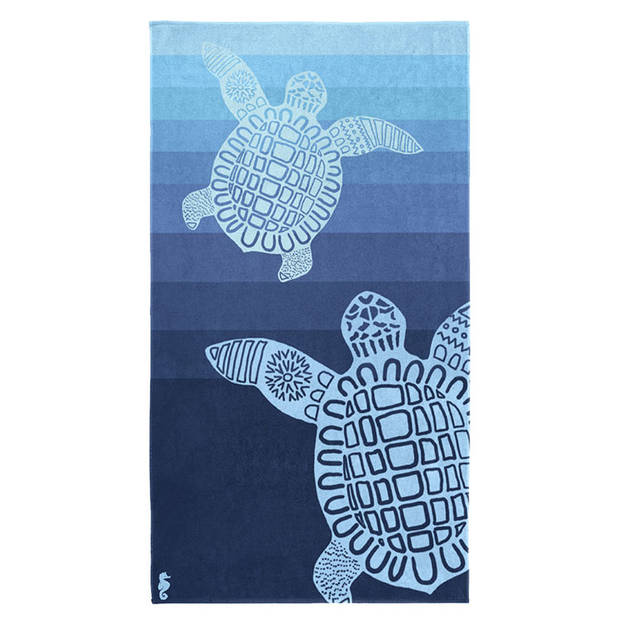Seahorse Strandlaken Turtle Blue (100 x 180 cm)
