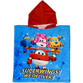 Super Wings On Time - Poncho 50 x 100 cm - Multi