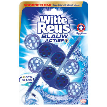 Witte Reus Toiletblok - Blauw Actief Hygiëne - Duopack