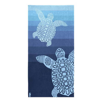 Seahorse Turtle strandlaken - 100 x 180 cm - blauw
