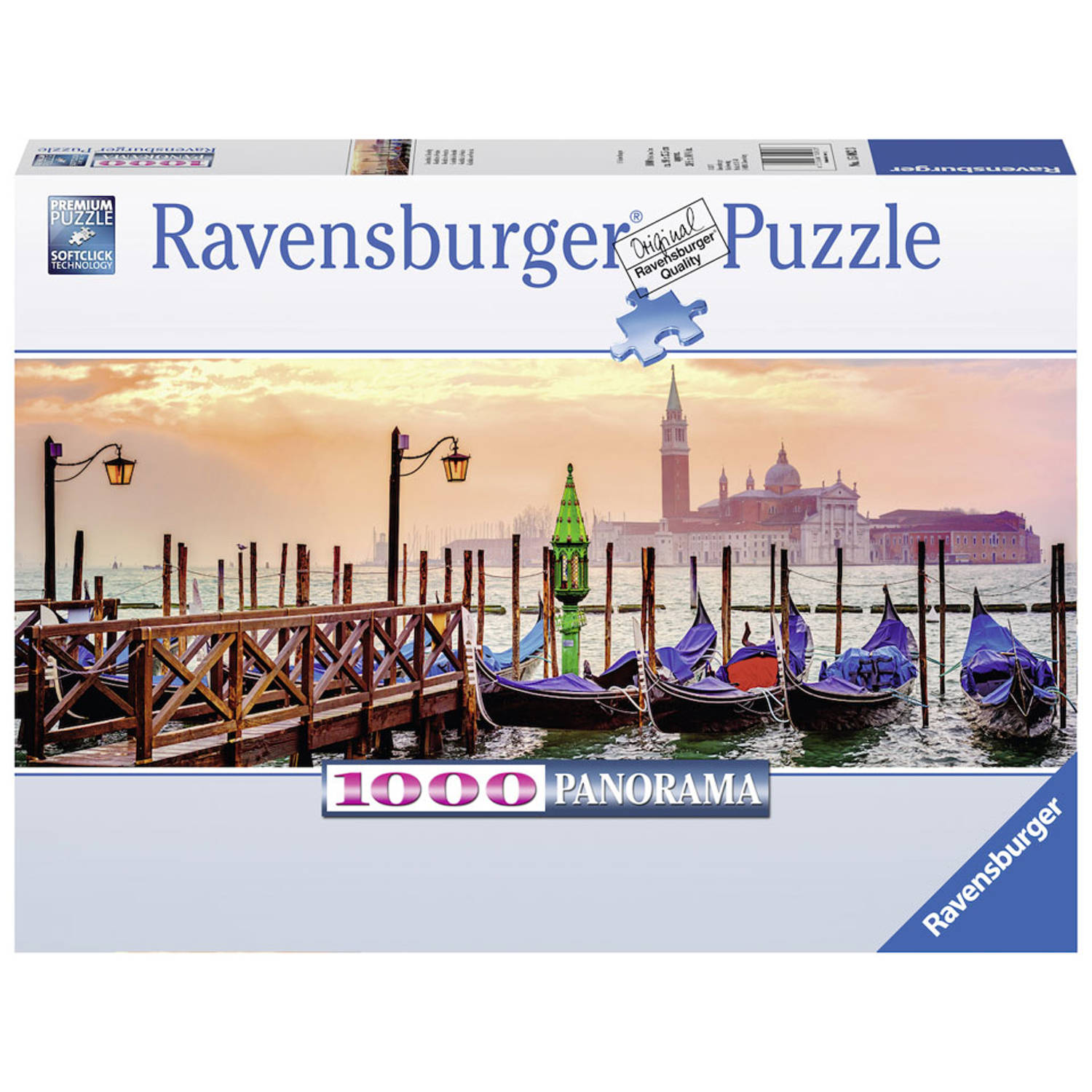 Ravensburger panoramapuzzel Gondels in Venetië 1000 stukjes