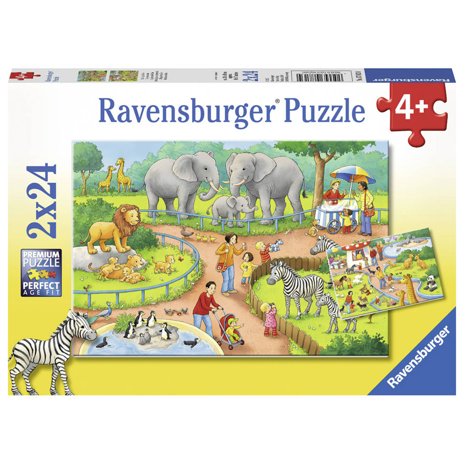 Ravensburger puzzelset een dag in de dierentuin 2 x 24 stukjes