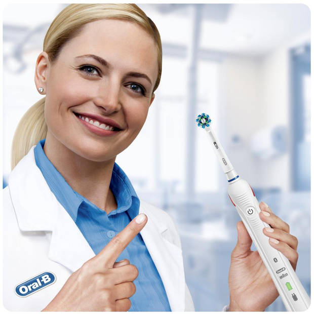 Oral-B elektrische tandenborstel Smart 4 4000N wit - 3 poetsstanden