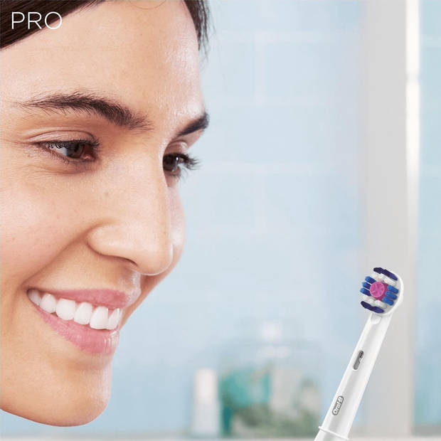 Oral-B elektrische tandenborstel Pro 2 2000N roze - 2 poetsstanden