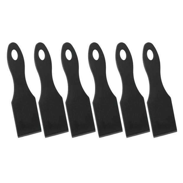 Metaltex spatels - set van 6 - nylon - zwart
