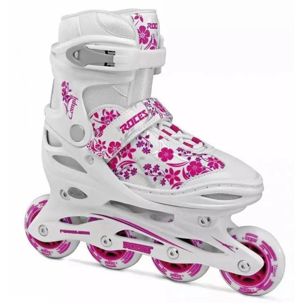 Roces inline skates Compy 8.0 meisjes wit/roze maat 26-29