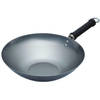 KitchenCraft wokpan World of Flavours 30 cm carbon/RVS zilver