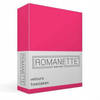 Romanette velours hoeslaken - 80% katoen - 20% polyester - Lits-jumeaux (160/180/200x200/220 cm) - Fuchsia