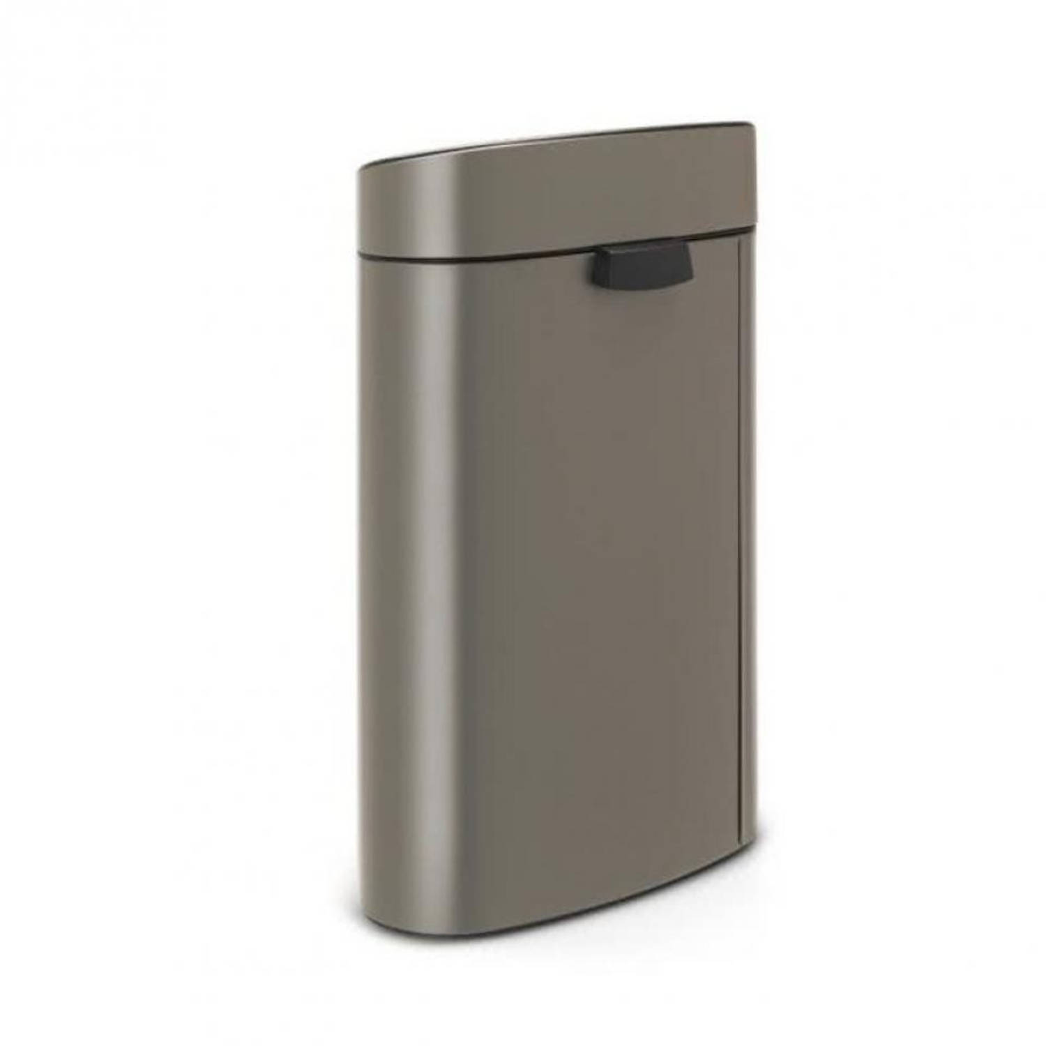 Array merk op Laster Brabantia Touch Bin afvalemmer 10 + 23 liter met 2 kunststof binnenemmers -  Platinum | Blokker