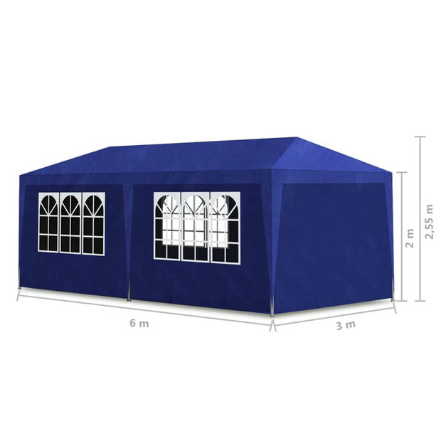 vidaXL Partytent 3x6 m blauw