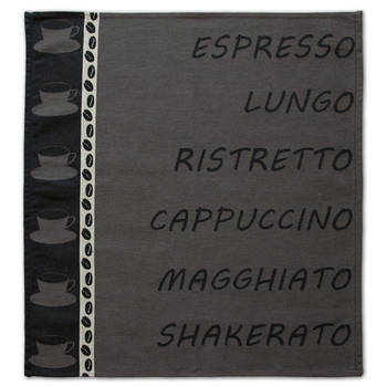 DDDDD Theedoek Ristretto 60x65cm - anthracite - set van 6