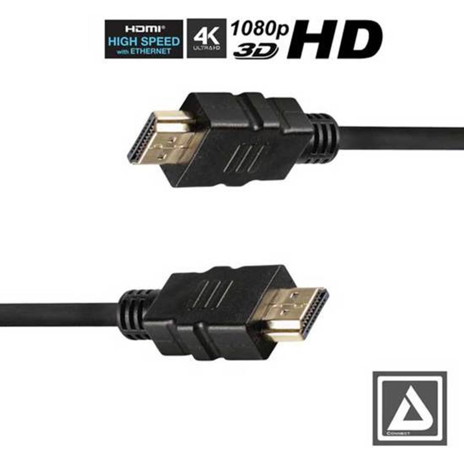 Lav 1.4 hdmi kabel 5 meter ultra hd 1080p, 3d, 4k verguld