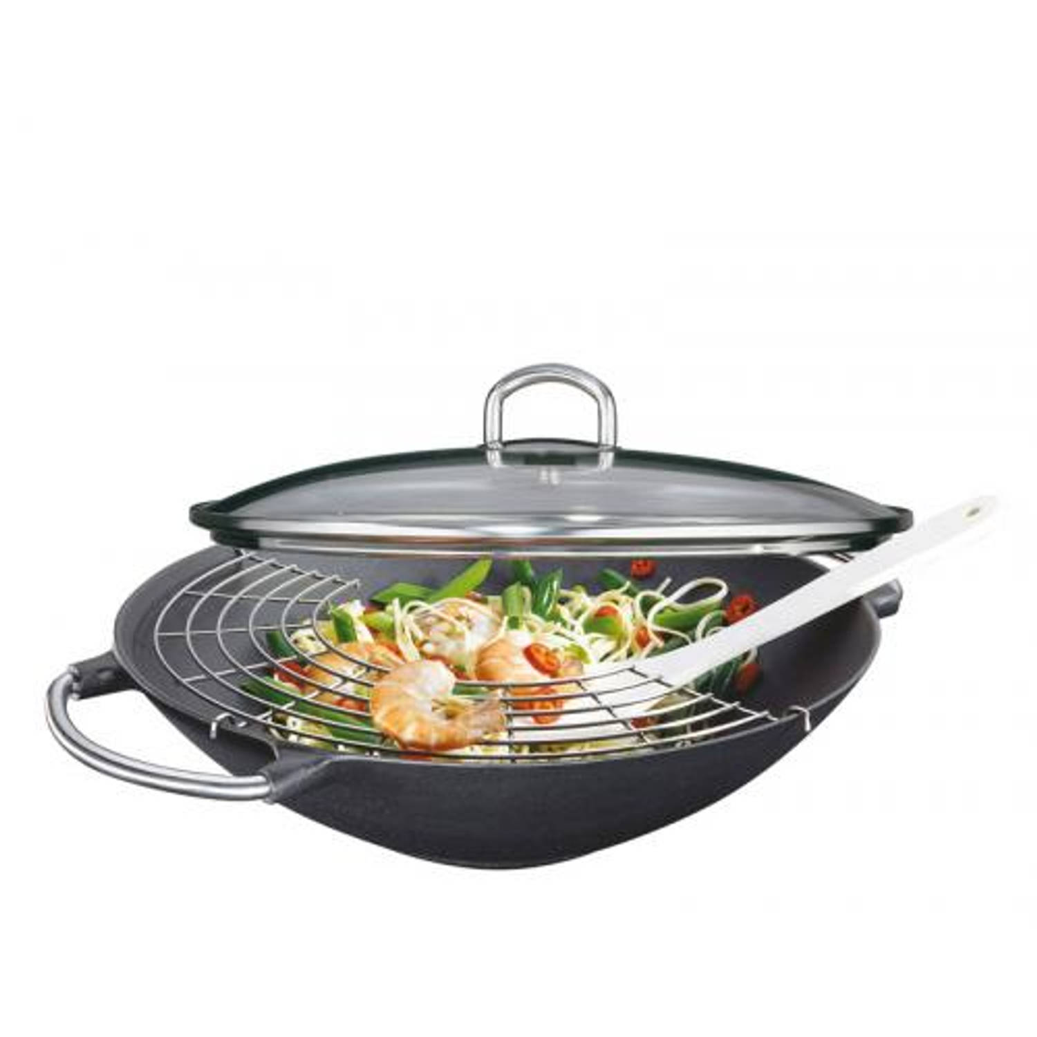 Küchenprofi Gietijzeren wok-set Premium 36cm
