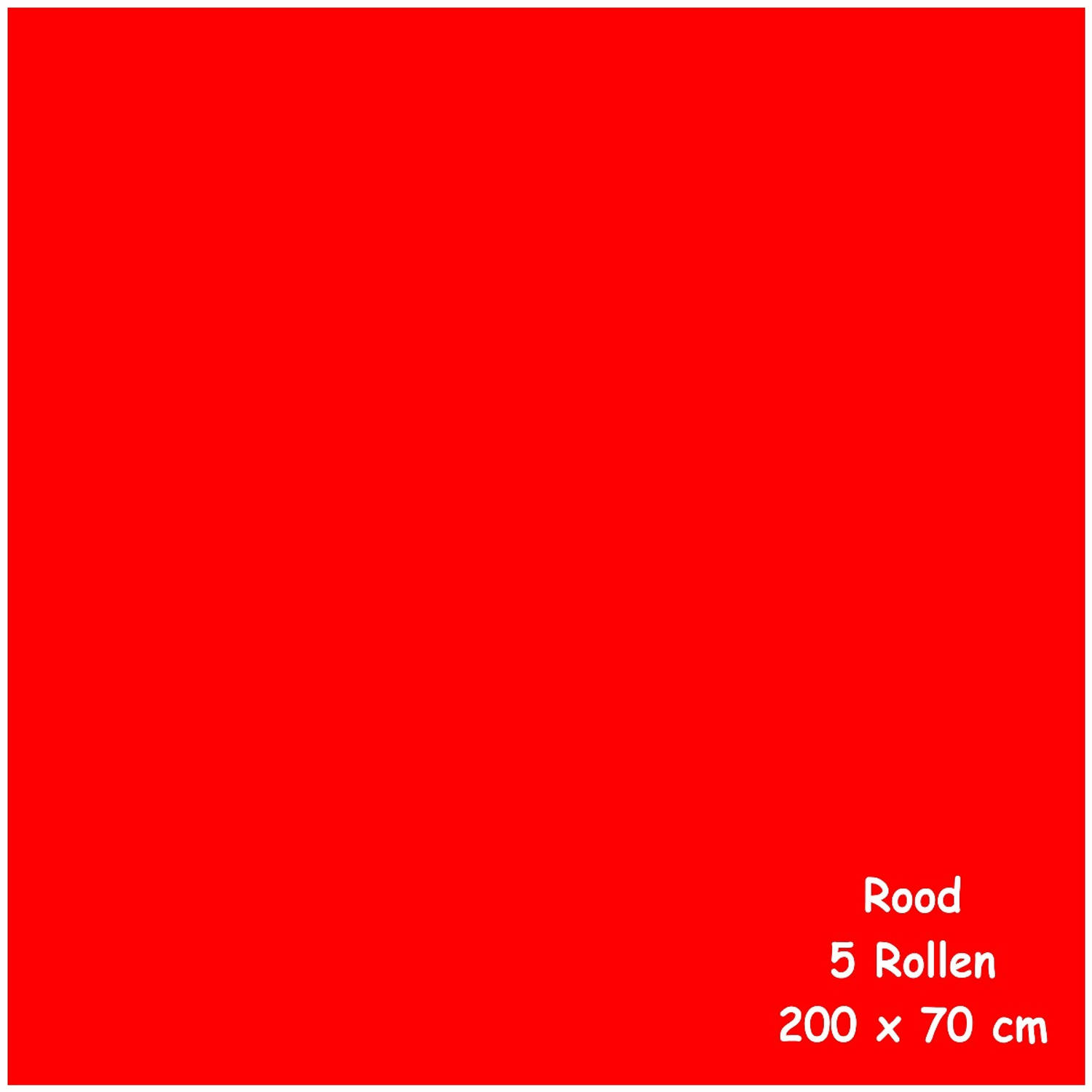 Benza Kaftpapier Schoolboeken - Rood - 200 X 70 Cm - 5 Rollen