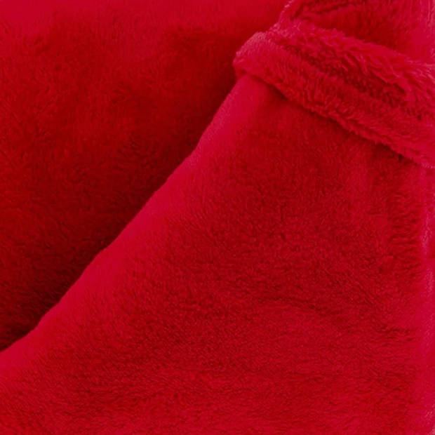 Unique Living plaid/deken Justin - rood - polyester - 150 x 200 cm - Plaids