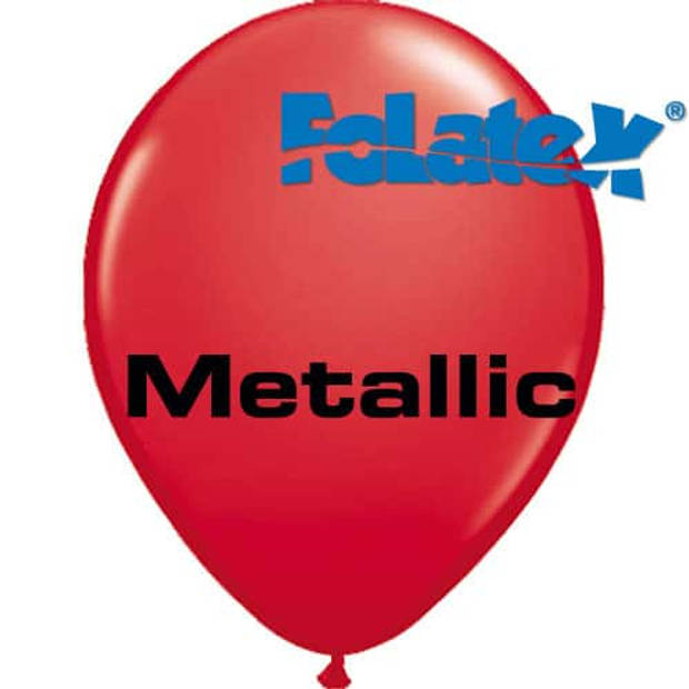 Ballonnen metallic rood 30 cm 25 stuks