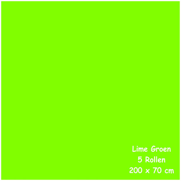 Benza Kaftpapier Schoolboeken - Lime Groen - 200 x 70 cm - 5 rollen