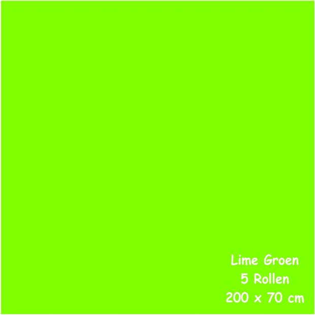 Benza Kaftpapier Schoolboeken - Lime Groen - 200 x 70 cm - 5 rollen