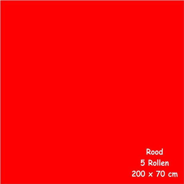 Benza Kaftpapier Schoolboeken - Rood - 200 x 70 cm - 5 rollen