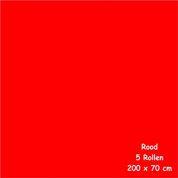 Benza Kaftpapier Schoolboeken - Rood - 200 x 70 cm - 5 rollen