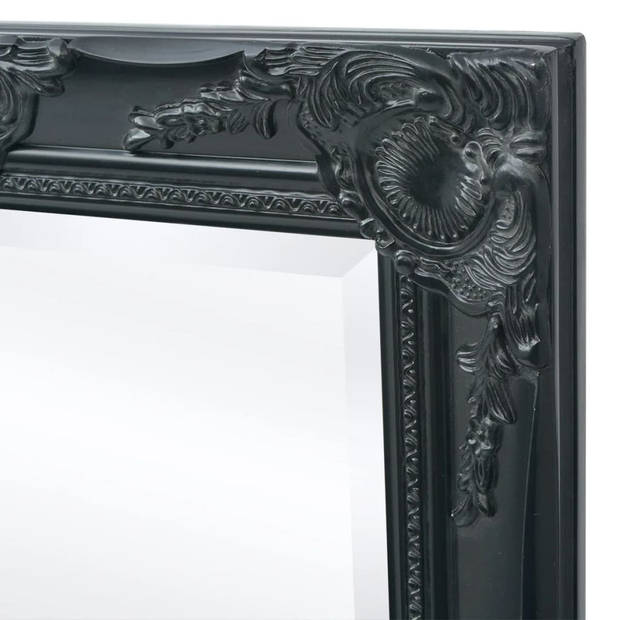 vidaXL Wandspiegel Barok 140 x 50 cm zwart