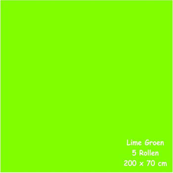 Benza Kaftpapier Schoolboeken - Lime Groen - 200 x 70 cm - 5 rollen