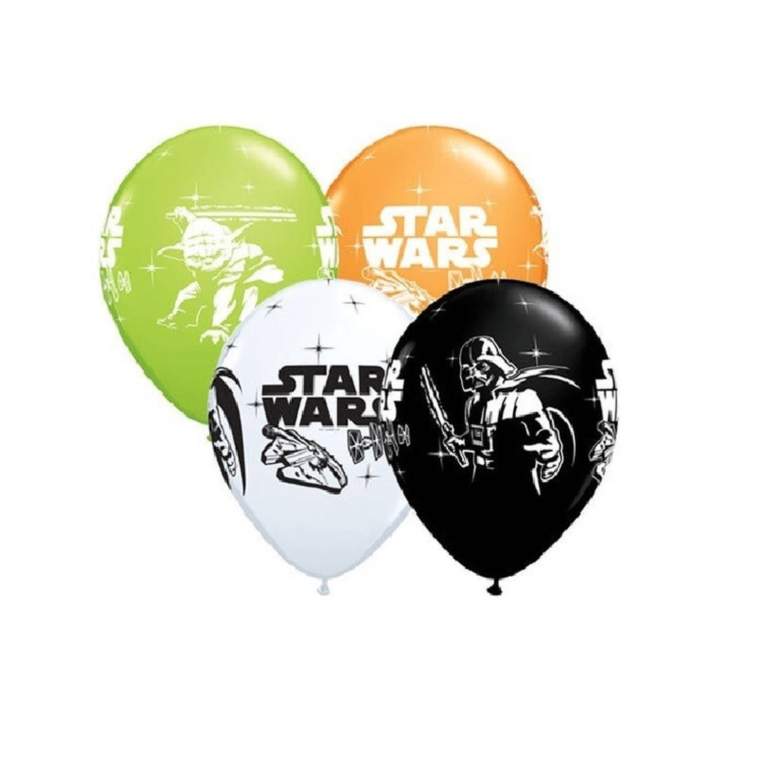 6x stuks Star Wars thema verjaardag ballonnen - Ballonnen
