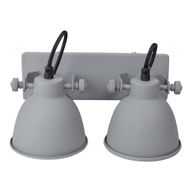 Wandlamp industrial double vintage grey