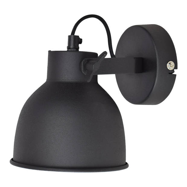 Wandlamp Industrial Large Ø14cm Vintage black