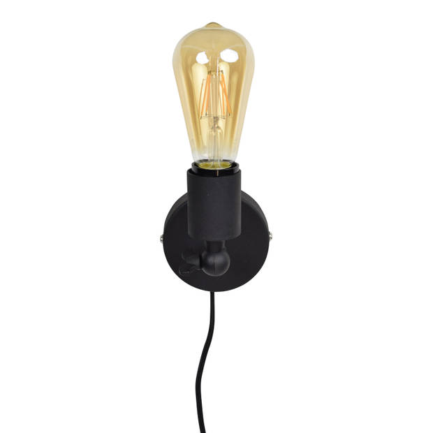 Urban interiors - bulby wandlamp - zwart