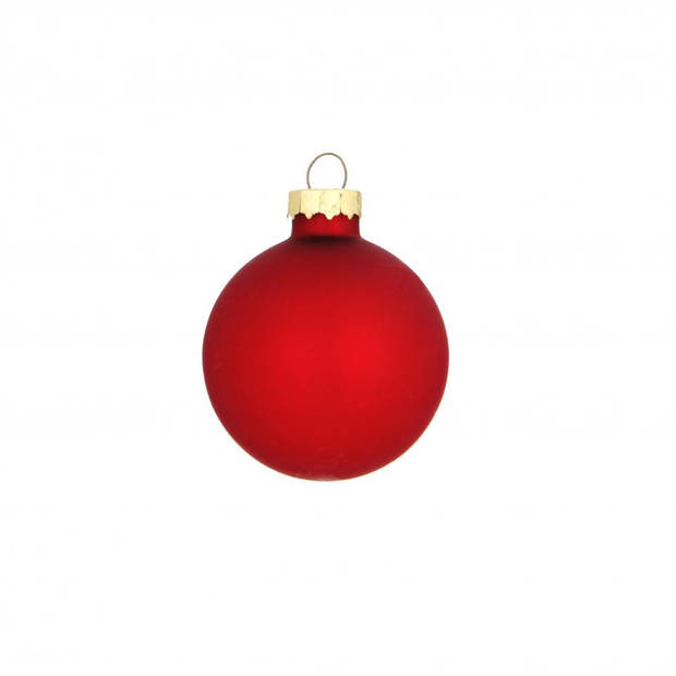 House of seasons ornament kerstbal - rood - 42 stuks