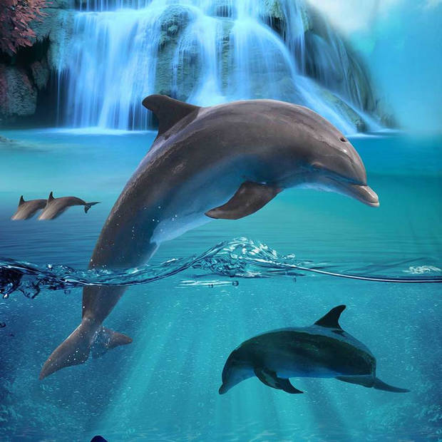 Good Morning dekbedovertrek junior dolfijn 140 x 220 katoen