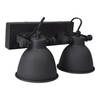 Wandlamp industrial double vintage black