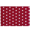 Clayre & eef placemat 6 stuks 48x33 spl - wit, rood - katoen