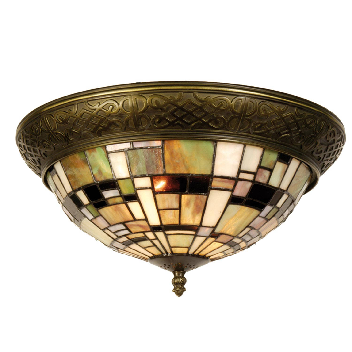 Clayre & Eef Tiffany plafondlamp plafonnière Mosaic serie