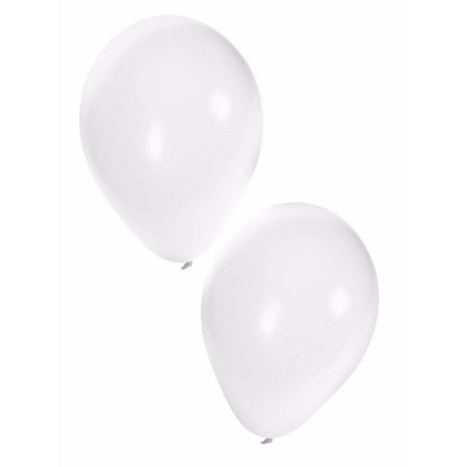 oneerlijk expeditie prachtig 25x stuks Witte party ballonnen van 27 cm - Ballonnen | Blokker