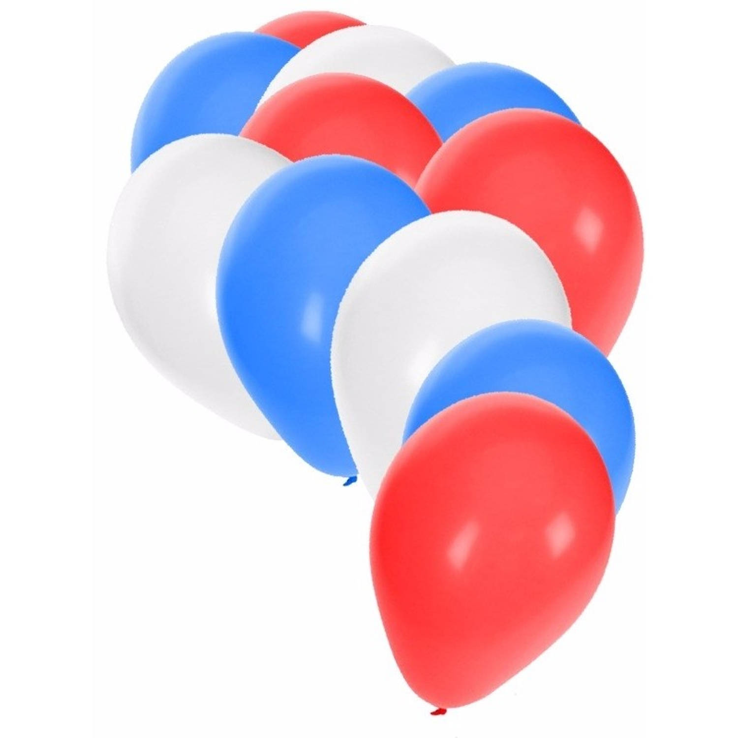 Zich voorstellen weekend Articulatie Fan ballonnen rood/wit/blauw 30 stuks - Ballonnen | Blokker