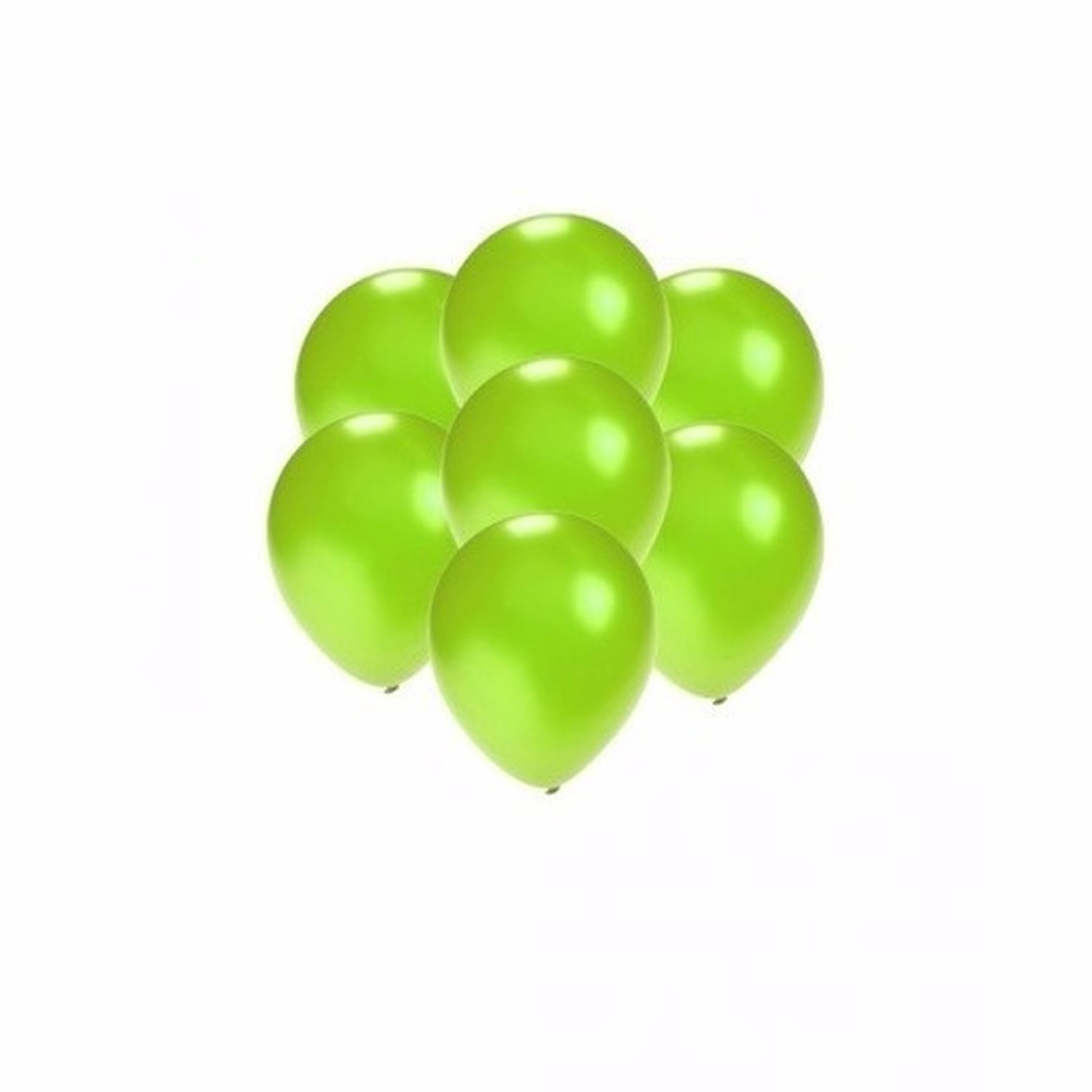 100x Mini ballonnen groen metallic - Ballonnen