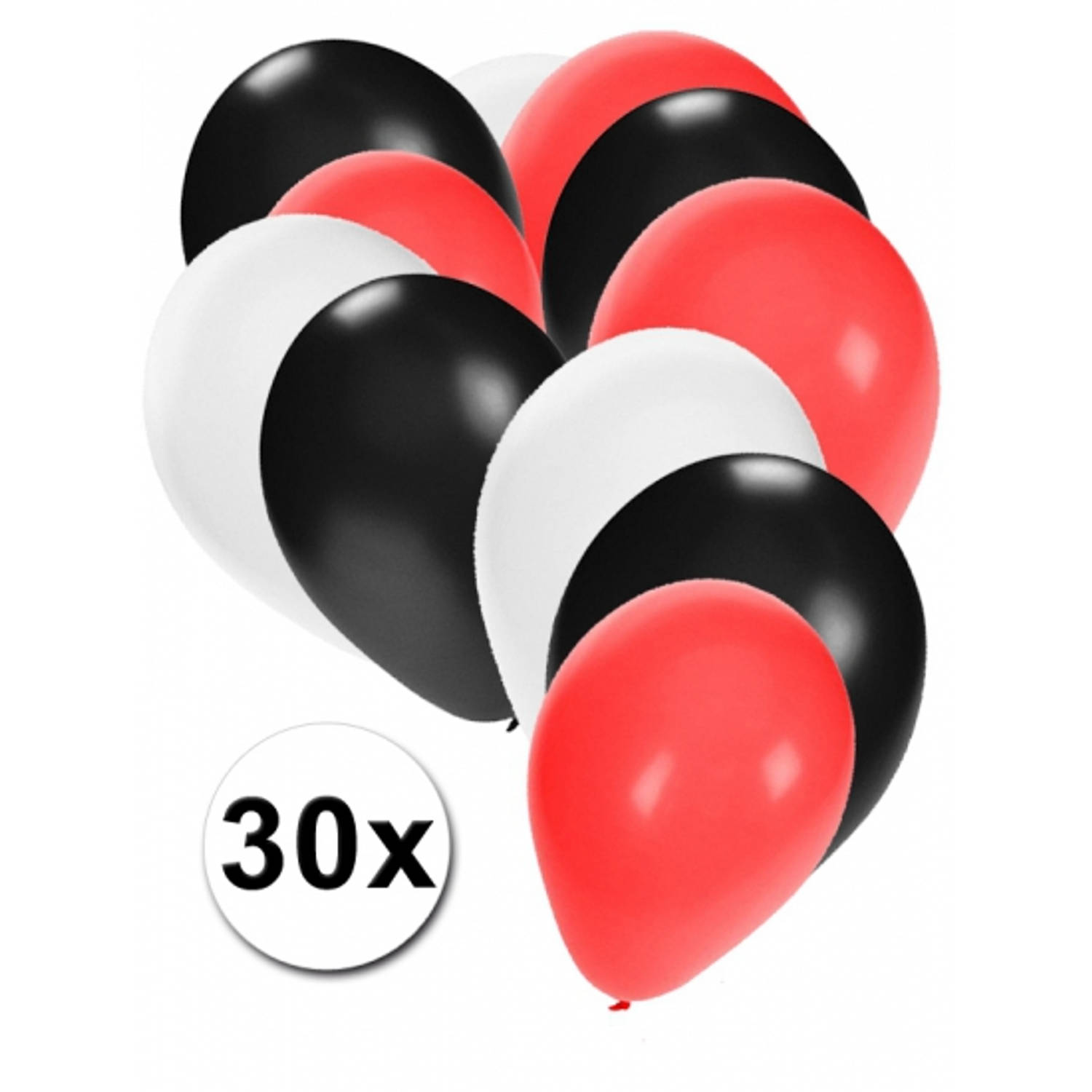 Ballonnen in kleuren zwart wit rood - Ballonnen