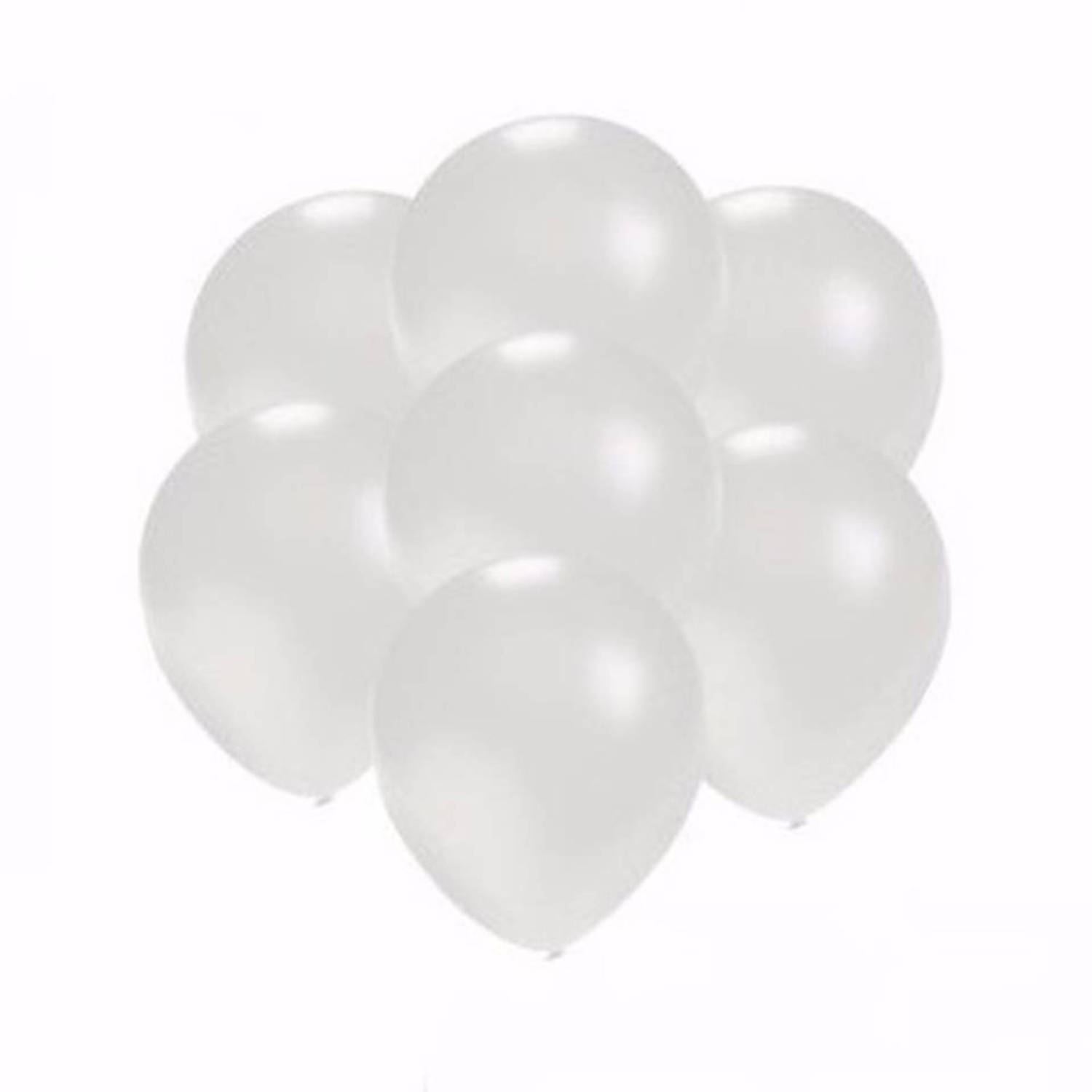 Egoïsme bezorgdheid inhalen 25x Voordelige metallic witte ballonnen klein - Ballonnen | Blokker