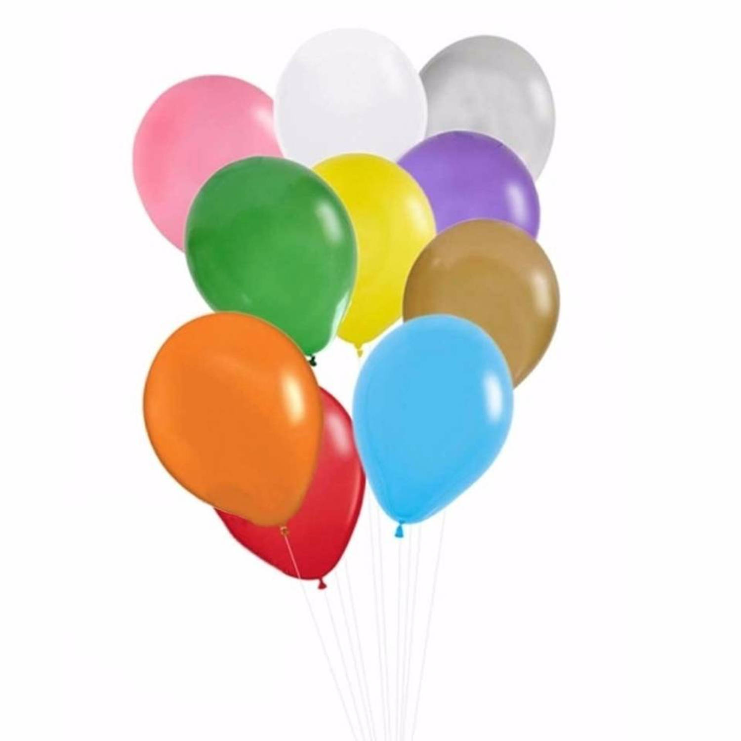 Almachtig Oranje Omhoog gaan 50 stuks ballonnen in verschillende kleuren - Ballonnen | Blokker