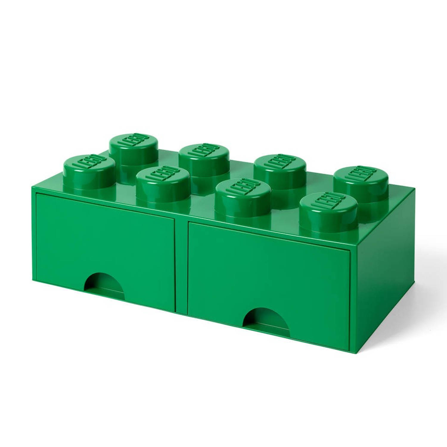 Opberglade Lego: brick 8 donker groen