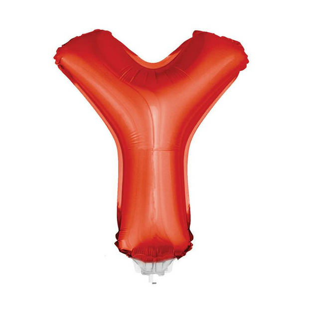 Folie ballon letter ballon Y rood 41 cm - Ballonnen