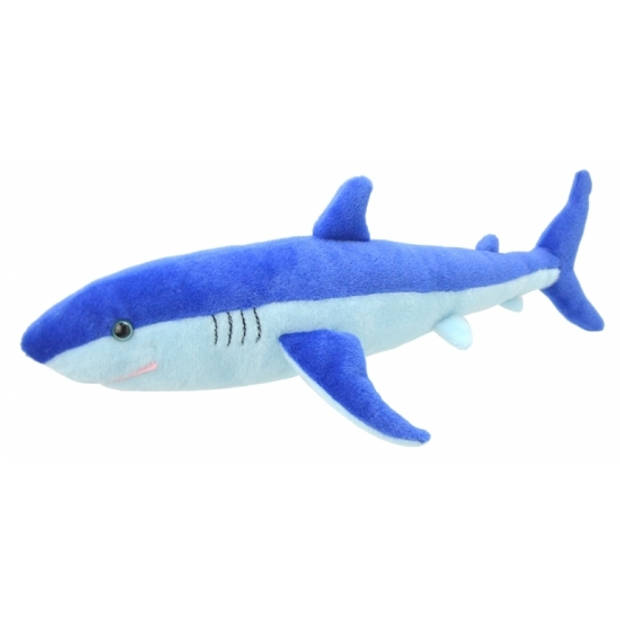 Pluche blauwe haai knuffel 40 cm - Knuffel zeedieren