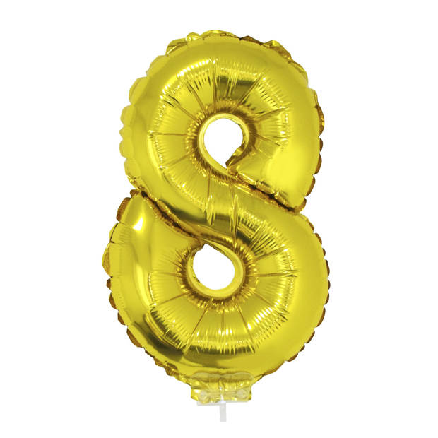 Folie ballonnen cijfer 85 goud 41 cm - Ballonnen