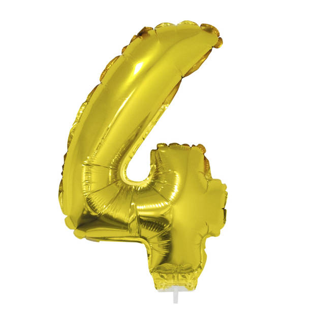 Folie ballonnen cijfer 40 goud 41 cm - Ballonnen