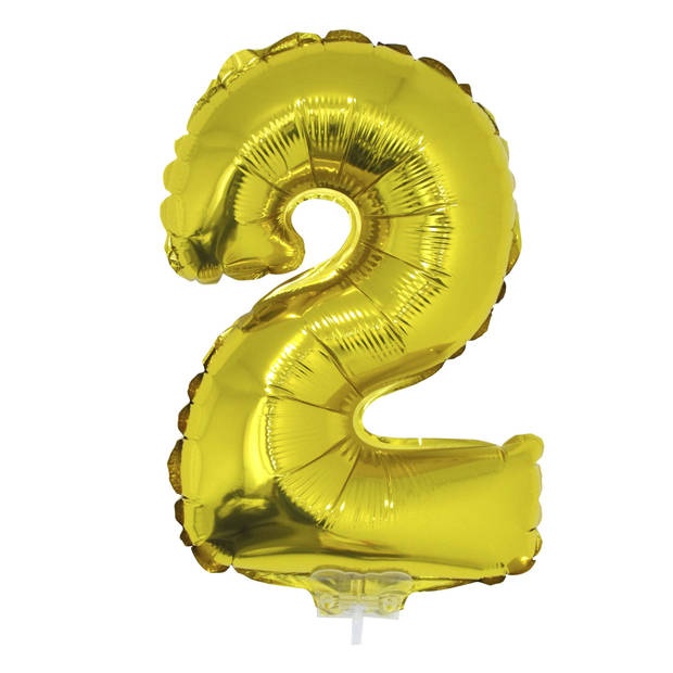 Folie ballonnen cijfer 12 goud 41 cm - Ballonnen